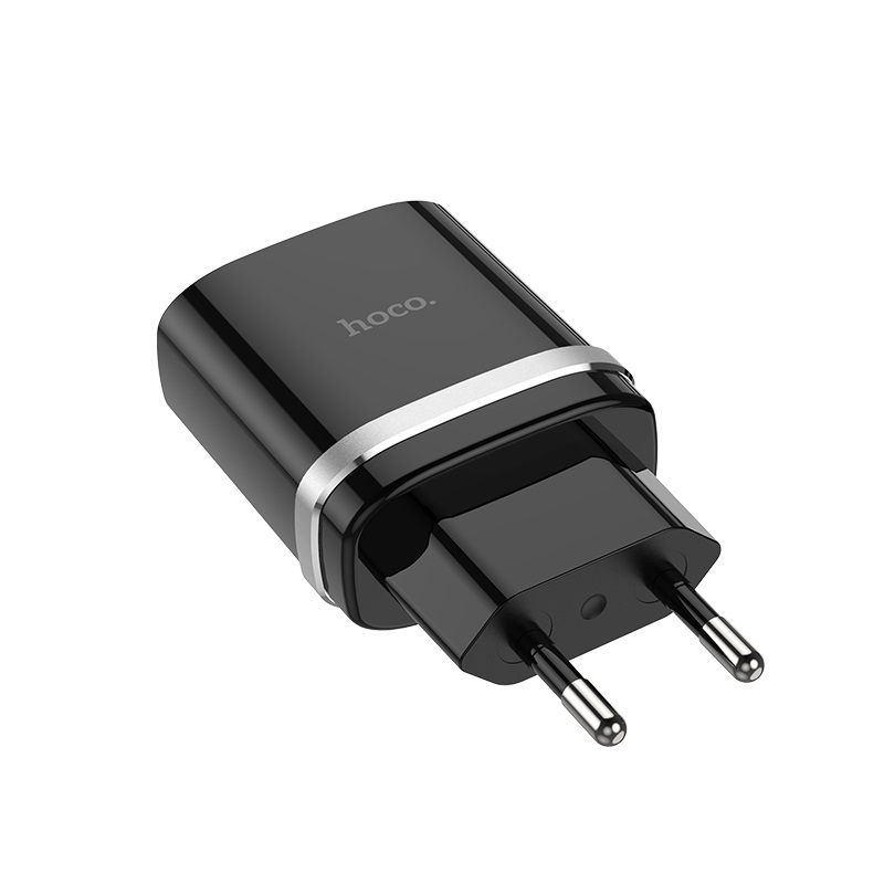 Блок питания (сетевой адаптер) HOCO С12Q Smart QC3.0, один порт USB, 5V,  3.0A, черный | 092135 | Купить в Москве